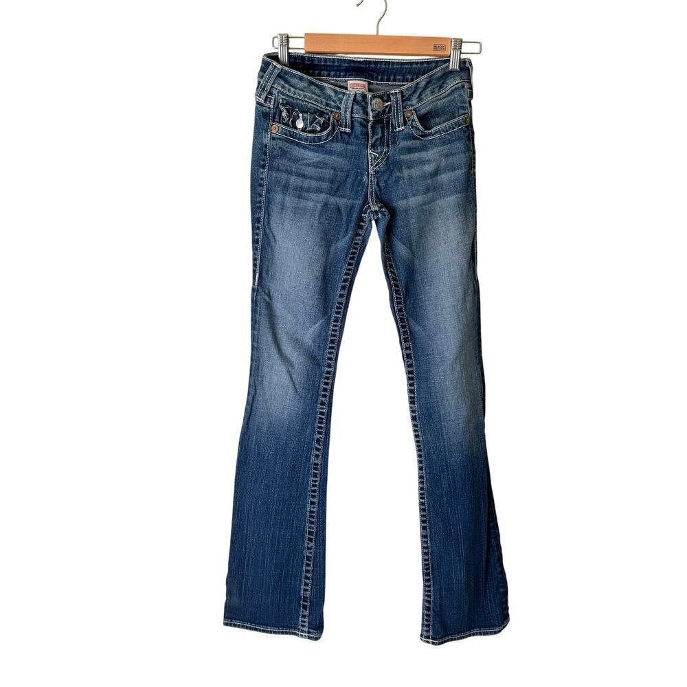 Vtg True Religion Womens Straight Jeans Size 26‎ USA Rock Y2K Western Streetwear